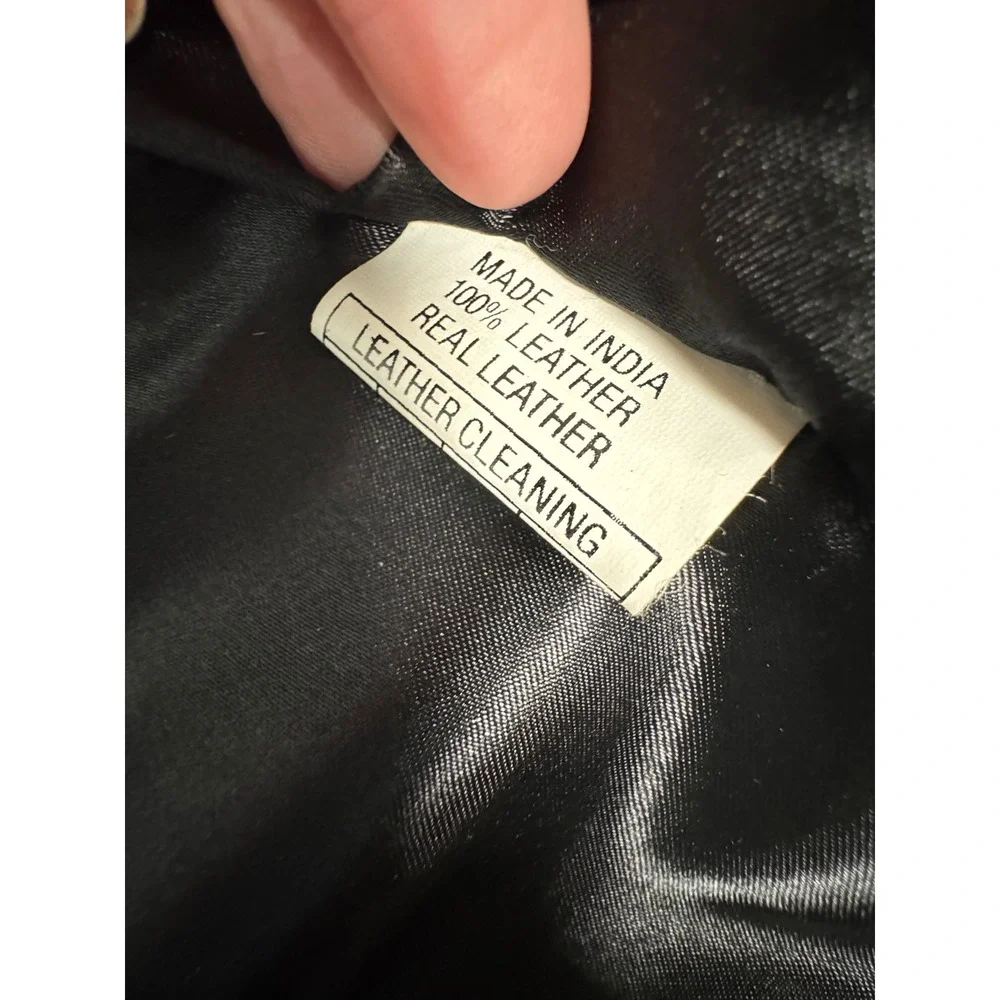 Modal New York Mens Black‎ Leather Western Blazer Jacket Coat Lined Size Medium